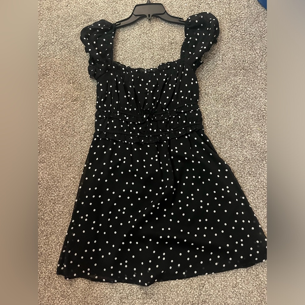 Black Poka-Dot Dress